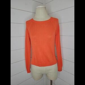 J Crew XXS orange lightweight crewneck sweater. OSU!